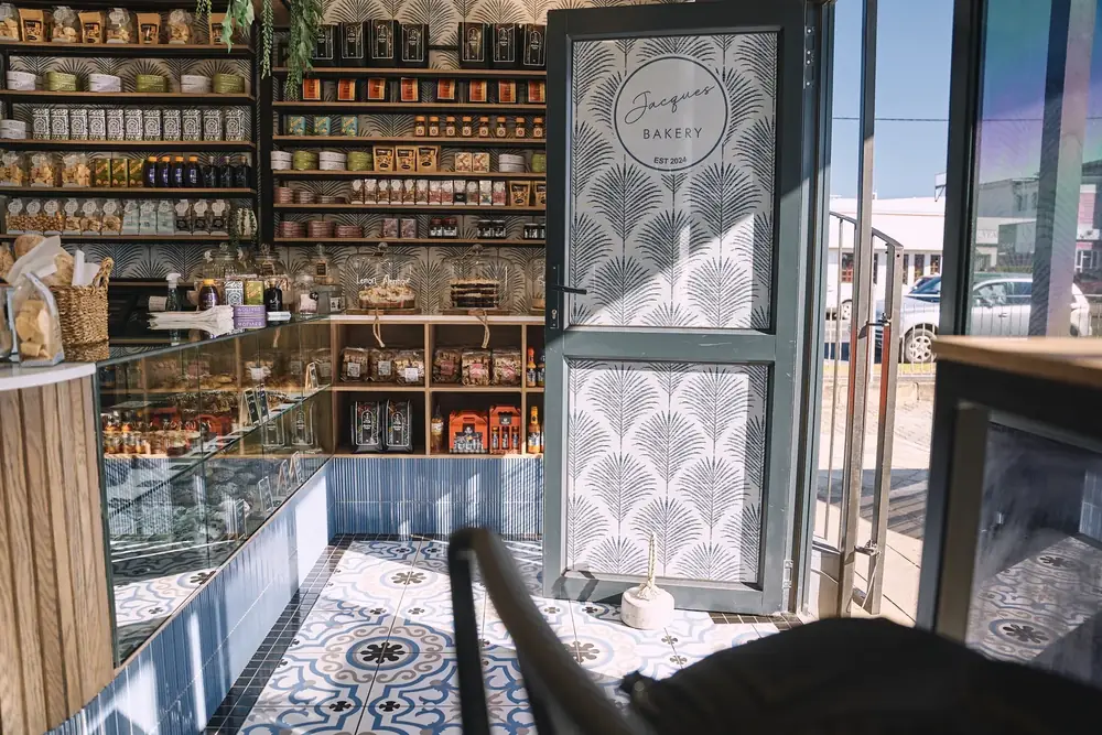 Jacques Bakery shop counter and shelves